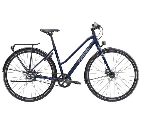 Trek District 3 Stagger - citybike med remtræk - Deep Dark Blue Matte - Kibæk Cykler