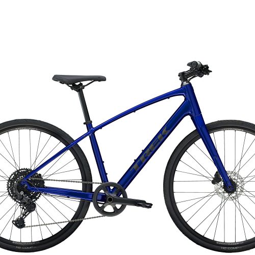 Trek FX 3 hybrid citybike til hverdag og motion - Hex Blue - Kibæk Cykler