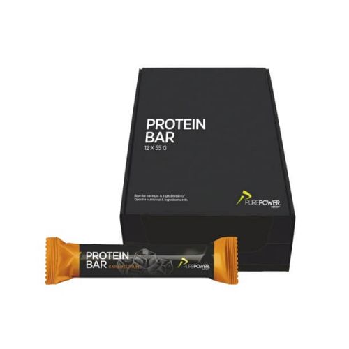 Purepower Proteinbar - Karamel / Rom - 12 stk. kasse - Kibæk Cykler