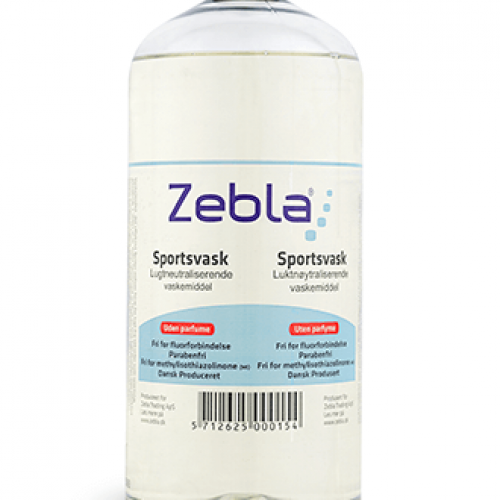 Zebla Sportsvask - parfumefri vaskemiddel til cykeltøj - Kibæk Cykler